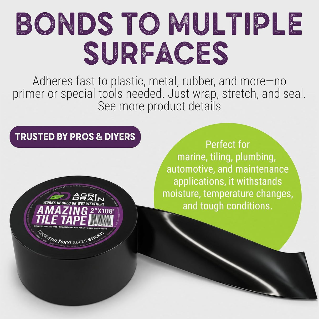 2" Amazing Tile Tape - Per Roll | Agri Drain