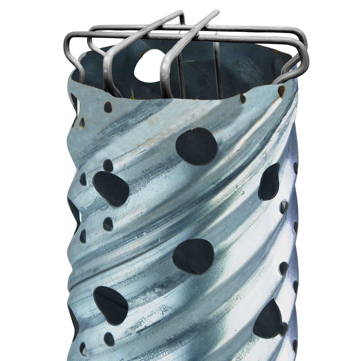 6" x 6' Steel Riser w/ Trash Guard, 24 Holes per Foot