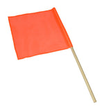 Orange Warning Flag with Wooden Dowel, 18" x 18" | Agri Drain