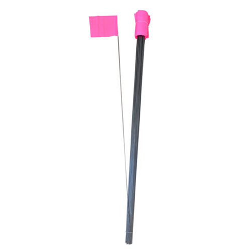 100 - 4" x 5" Fl. Pink Flags