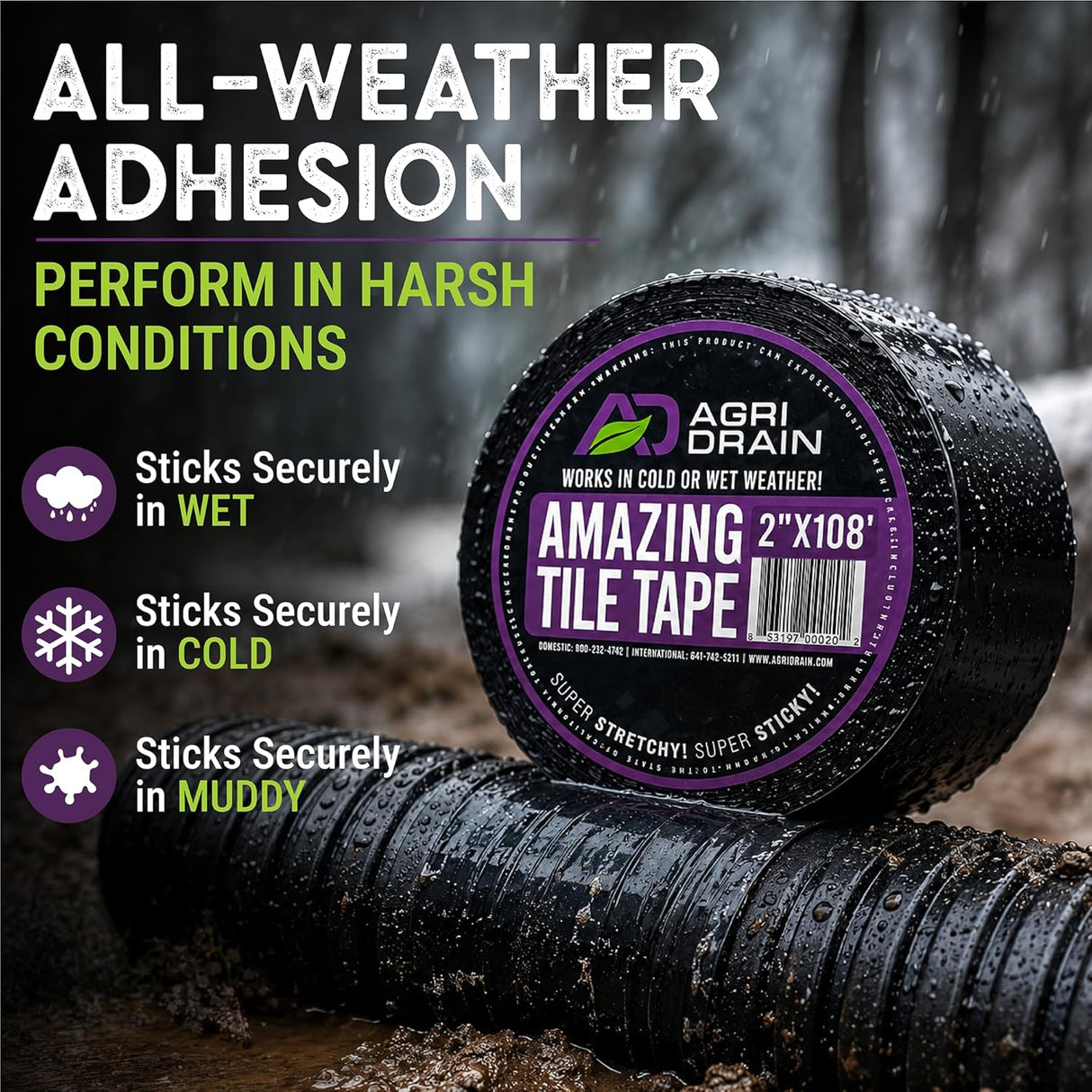 2" Amazing Tile Tape - Per Roll | Agri Drain