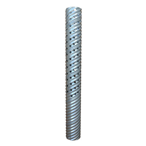8" x 6' Steel Riser with Trash Guard, 36 Holes/Foot | Agri Drain