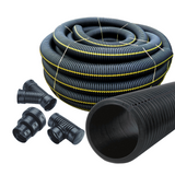 Corrugated Plastic Tile & Fittings for Drainage, Culverts, and Grain Aeration | Agri Drain